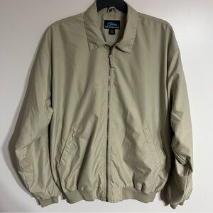 Men's Tri‎ Mountain Lightweight Tan Spring Jacket Size XLT Collared Lightweight